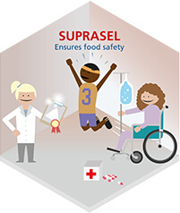 Suprasel ensures food safety. Suprasel: the food salt brand of AkzoNobel.
